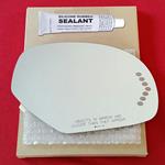 Mirror Glass Replacement + Silicone Adhesive for 0