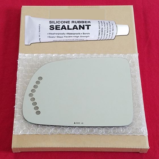 Mirror Glass Replacement + Silicone Adhesive for 0