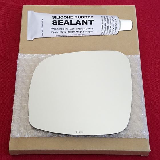 Mirror Glass Replacement + Silicone Adhesive for 0