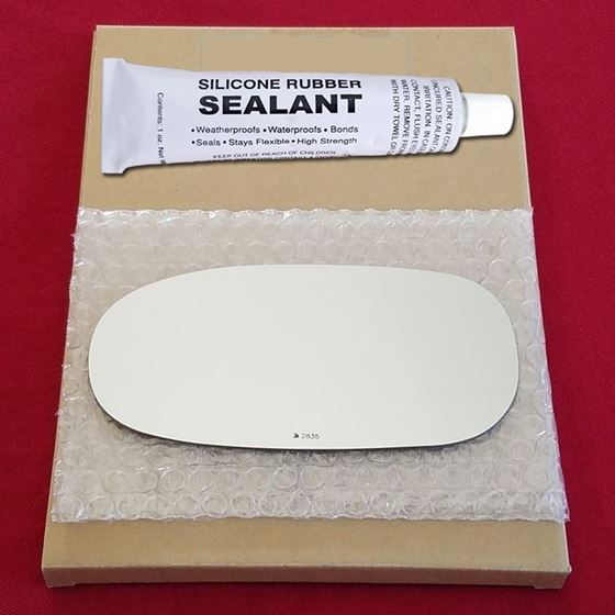 Mirror Glass Replacement + Silicone Adhesive for 9