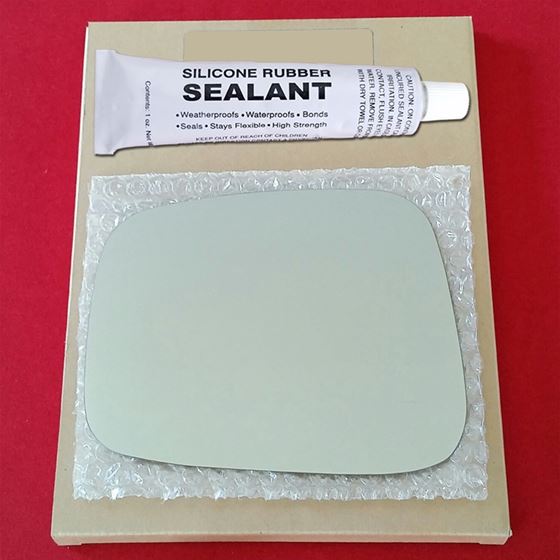 Mirror Glass Replacement + Silicone Adhesive for 9