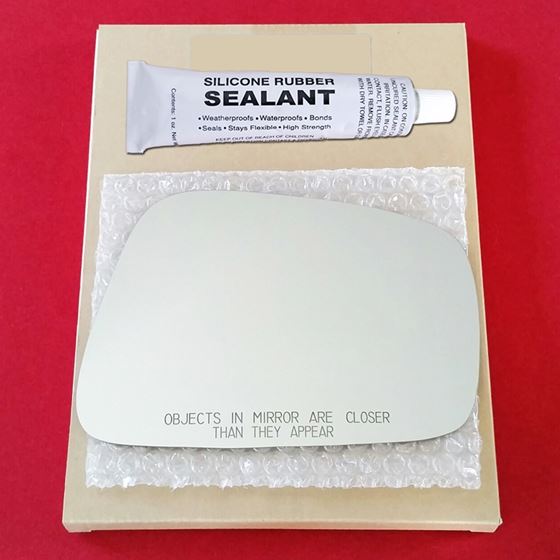 Mirror Glass Replacement + Silicone Adhesive for 0