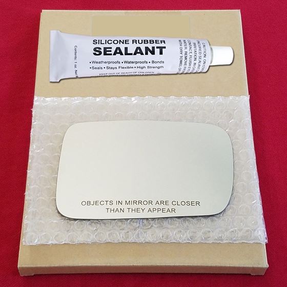 Mirror Glass Replacement + Silicone Adhesive for 0