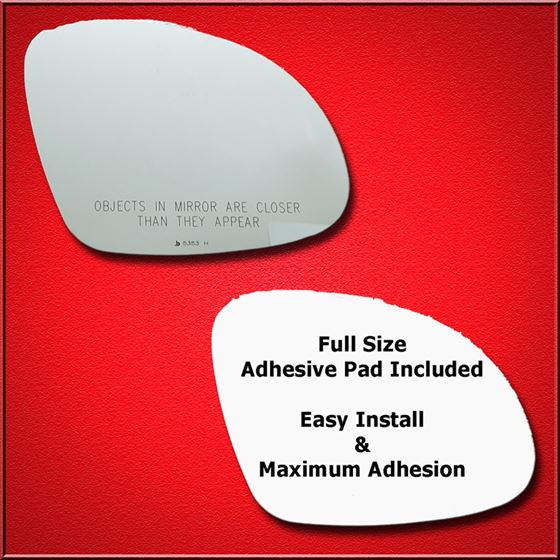 Mirror Glass + Full Adhesive for 09-17 Volkswagen