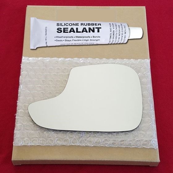 Mirror Glass Replacement + Silicone Adhesive for 1