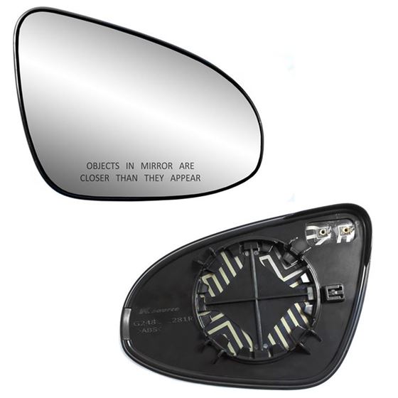 K Source Fits 14-17 Corolla Left Driver Heated Mirror Glass Lens w/Rear Holder 