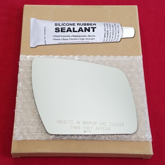 Mirror Glass Replacement + Silicone Adhesive for 1