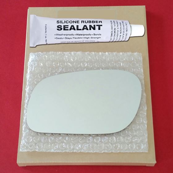 Mirror Glass Replacement + Silicone Adhesive for 9