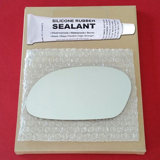 Mirror Glass Replacement + Silicone Adhesive for 9