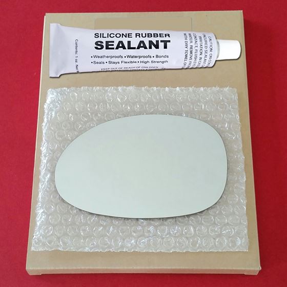 Mirror Glass Replacement + Silicone Adhesive for 9