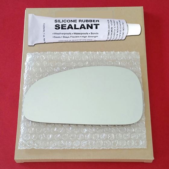 Mirror Glass Replacement + Silicone Adhesive for 0