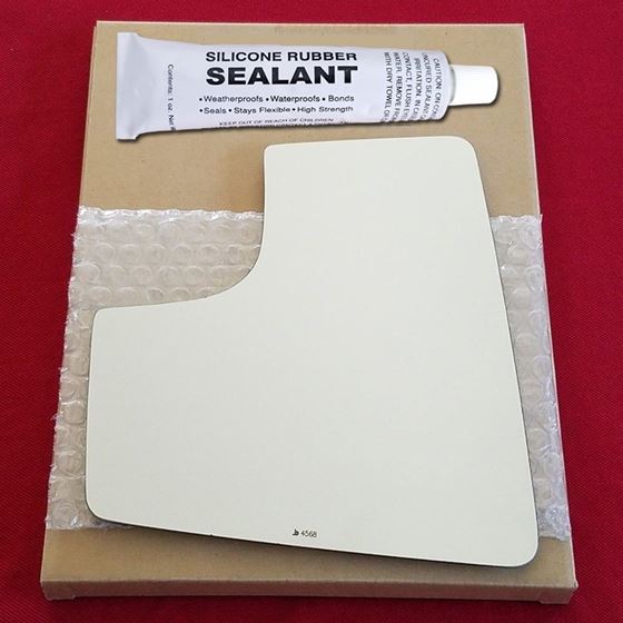 Mirror Glass Replacement + Silicone Adhesive for 1