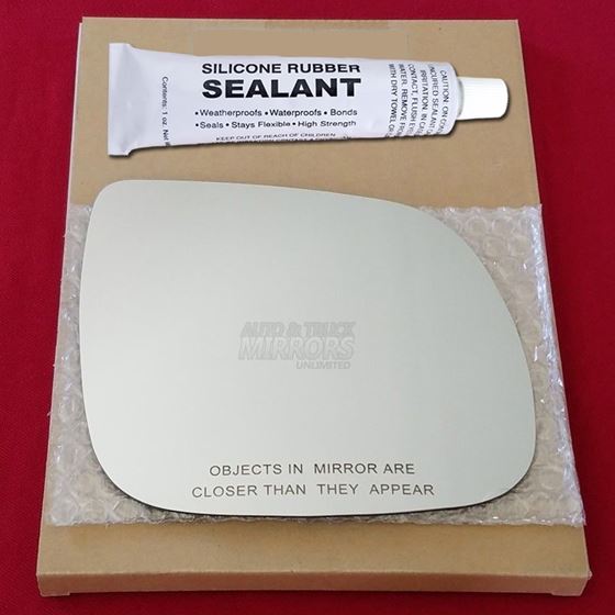 Mirror Glass Replacement + Silicone Adhesive for 1