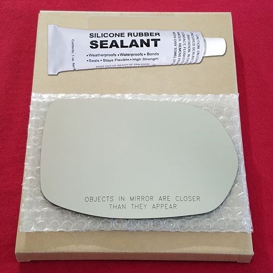 Mirror Glass Replacement + Silicone Adhesive for 1