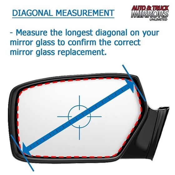 Mirror Glass Replacement + Full Adhesive for F-1-3