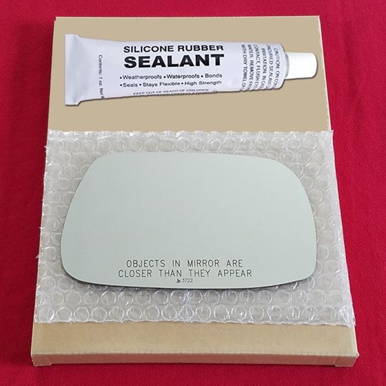 Mirror Glass Replacement + Silicone Adhesive for 0