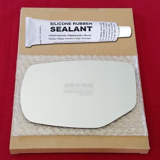 Mirror Glass Replacement + Silicone Adhesive for 1