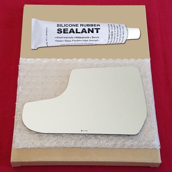 Mirror Glass Replacement + Silicone Adhesive for 1