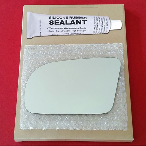 Mirror Glass Replacement + Silicone Adhesive for 0