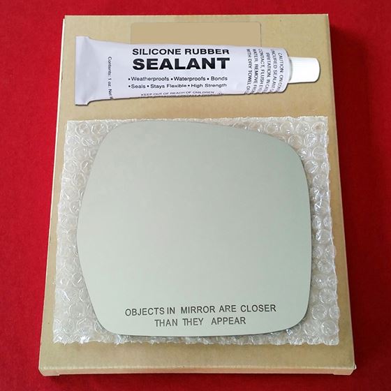 Mirror Glass Replacement + Silicone Adhesive for 9