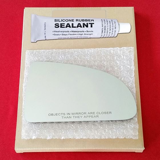 Mirror Glass Replacement + Silicone Adhesive for 0