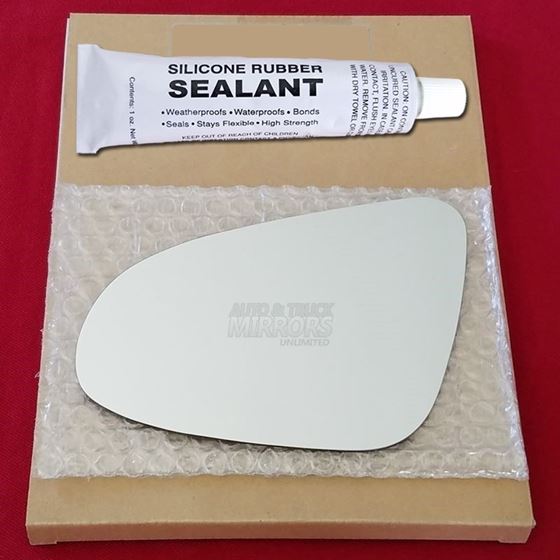 Mirror Glass Replacement + Silicone Adhesive for 1