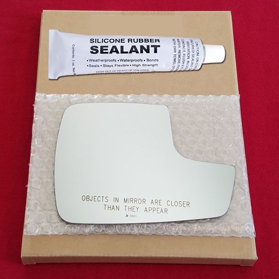 Mirror Glass Replacement + Silicone Adhesive for 1