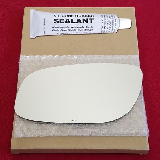 Mirror Glass Replacement + Silicone Adhesive for 1