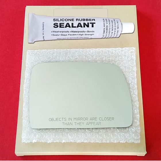 Mirror Glass Replacement + Silicone Adhesive for 0