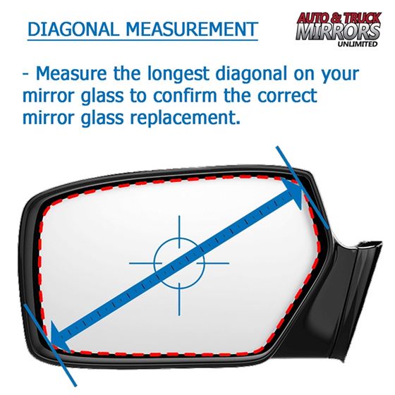 Mirror Glass + Adhesive for MDX, RDX Passenger S-3