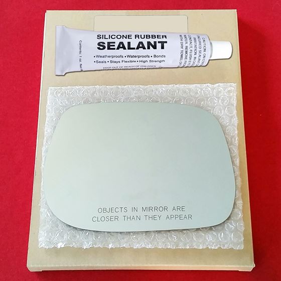 Mirror Glass Replacement + Silicone Adhesive for 0