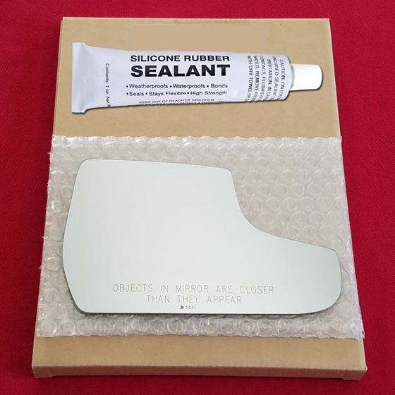 Mirror Glass Replacement + Silicone Adhesive for 1