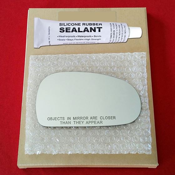 Mirror Glass Replacement + Silicone Adhesive for 0