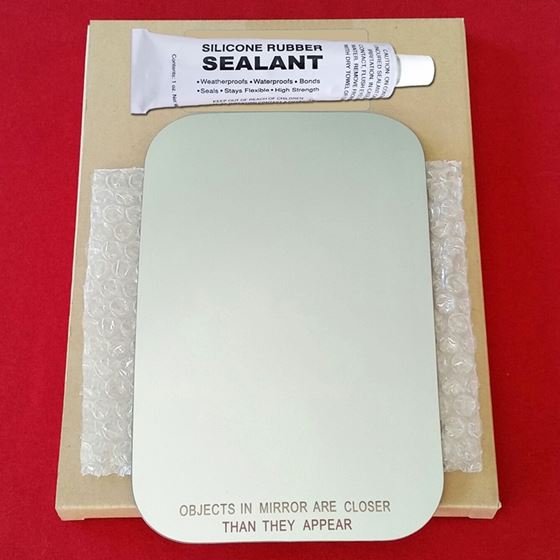 Mirror Glass Replacement + Silicone Adhesive for 9