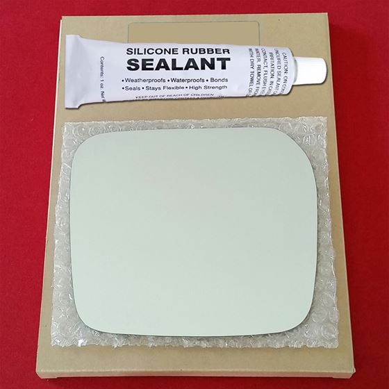 Mirror Glass Replacement + Silicone Adhesive for 9