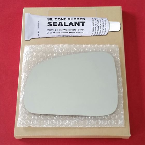 Mirror Glass Replacement + Silicone Adhesive for 9