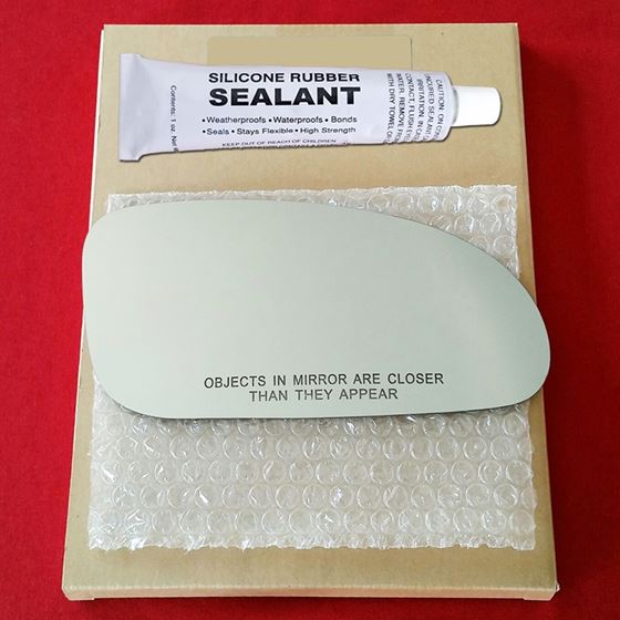 Mirror Glass Replacement + Silicone Adhesive for 0