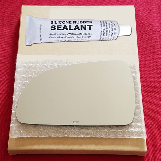 Mirror Glass Replacement + Silicone Adhesive for 0