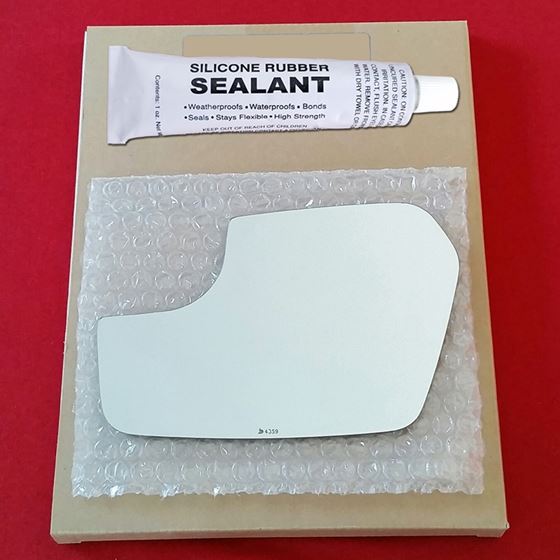 Mirror Glass Replacement + Silicone Adhesive for 1