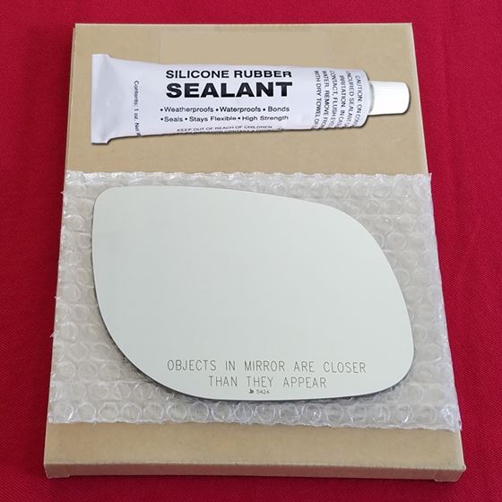 Mirror Glass Replacement + Silicone Adhesive for 1