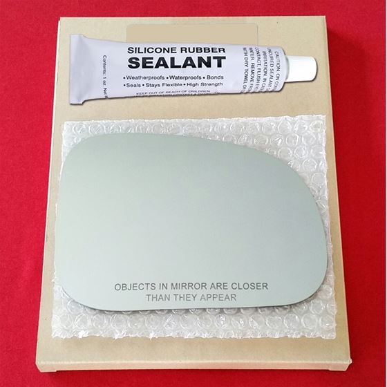 Mirror Glass Replacement + Silicone Adhesive for 0