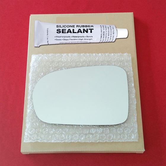 Mirror Glass Replacement + Silicone Adhesive for 0