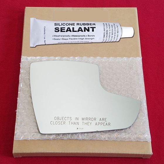 Mirror Glass Replacement + Silicone Adhesive for 1