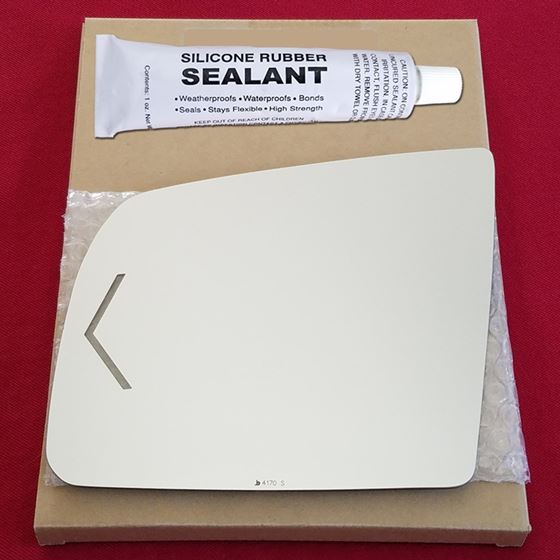 Mirror Glass Replacement + Silicone Adhesive for 0