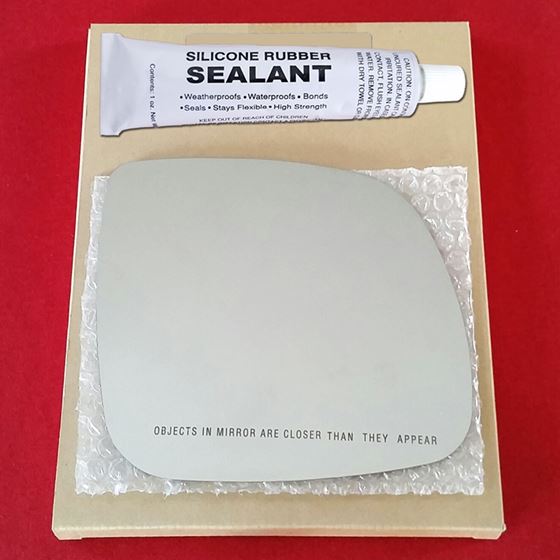 Mirror Glass Replacement + Silicone Adhesive for 0