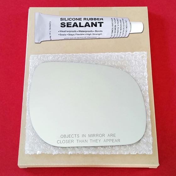 Mirror Glass Replacement + Silicone Adhesive for 0