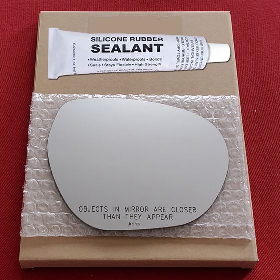 Mirror Glass Replacement + Silicone Adhesive for 1