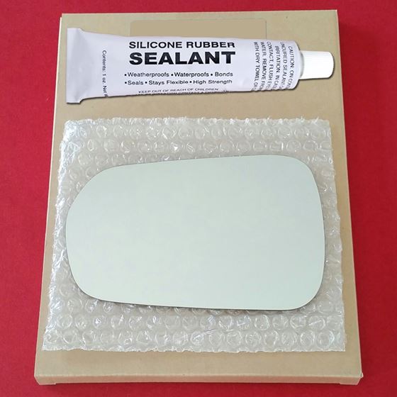 Mirror Glass Replacement + Silicone Adhesive for 9