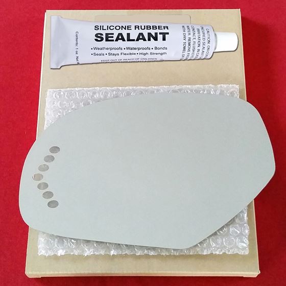 Mirror Glass Replacement + Silicone Adhesive for 0