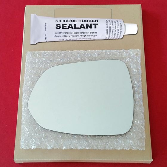 Mirror Glass Replacement + Silicone Adhesive for 0